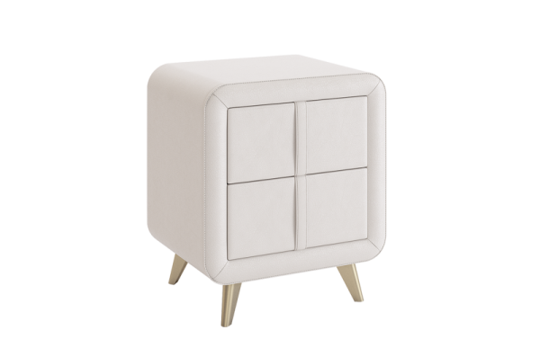 Тумба прикроватная Софи белый (экокожа)