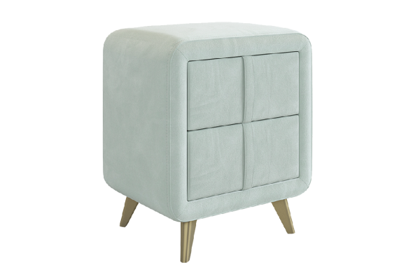 Тумба прикроватная Софи 2 мята (велюр)