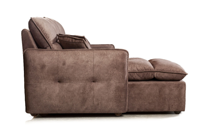 Рио диван-кровать с шезлонгом, замша camel