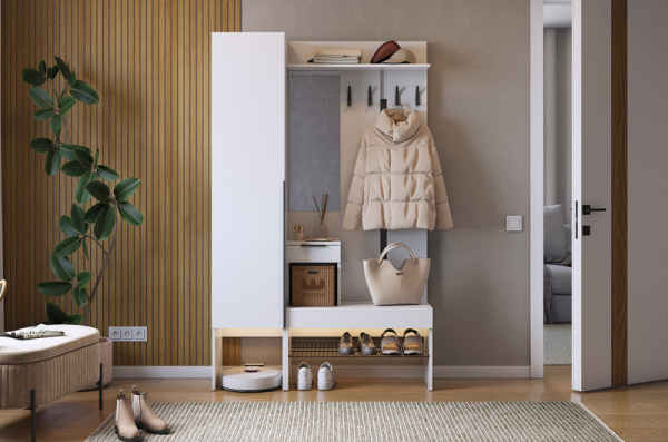 Прихожая "Баско К3" белое дерево