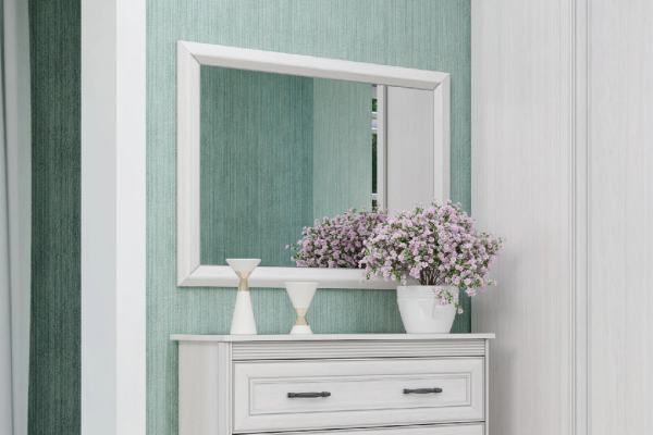 Зеркало над комодом Неаполь ясень анкор светлый