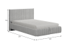 Каркас кровати Твикс 120х200 см крем (велюр)