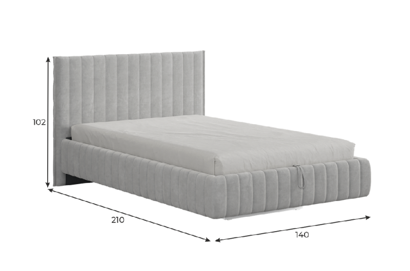 Каркас кровати Твикс 120х200 см крем (велюр)