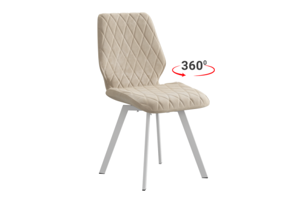 Стул Орион Т2П пломбир (велюр)/белый