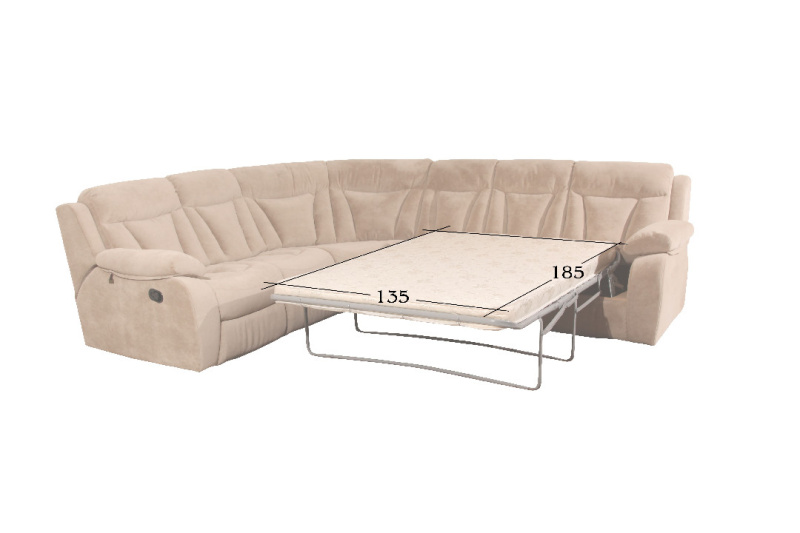 Манчестер угловой диван-кровать с реклайнером (Манчестер 1)