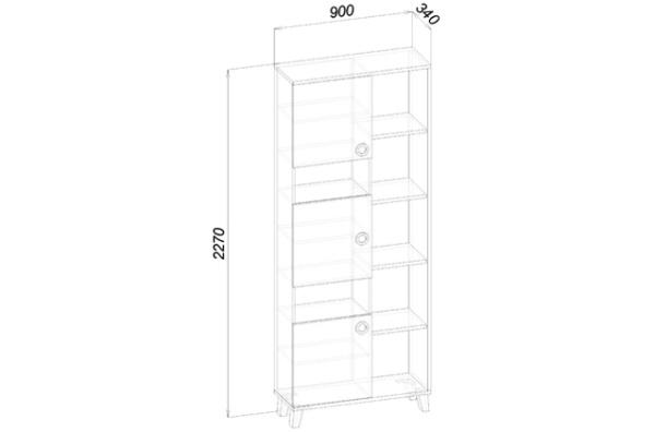 Шкаф книжный SMARTY PREMIUM