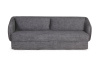 Бабл диван-кровать прямой, механизм «дельфин», микромех Rozy dark grey