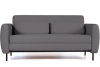 Сиена диван-кровать прямой с подлокотниками, бархат серый 27