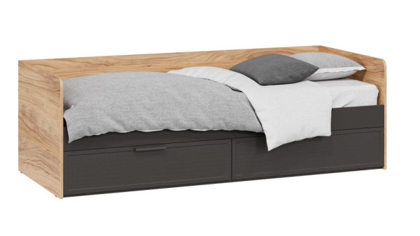 Кровать «Стелла» Серый вулкан, Фон Серый, Яблоня Беллуно