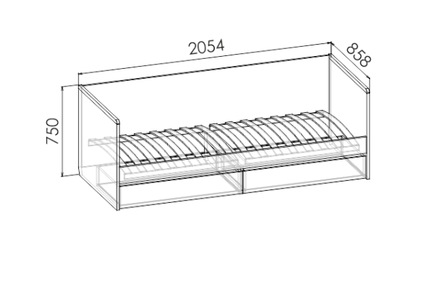 Кровать односпальная SMARTY PREMIUM