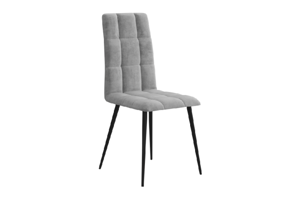 Стул Турин 2 Т1 пепельный (велюр)/черный