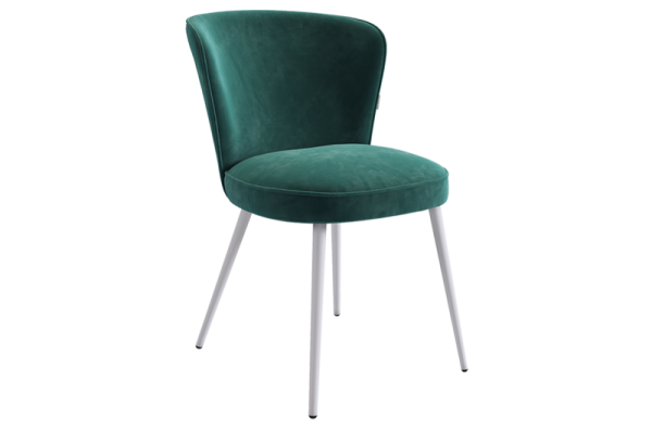 Стул Ричард зеленый (велюр)/белый