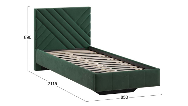 Кровать без ПМ «Дэлли» Тип 1 (без подъемного механизма) Велюр Confetti Deep forest