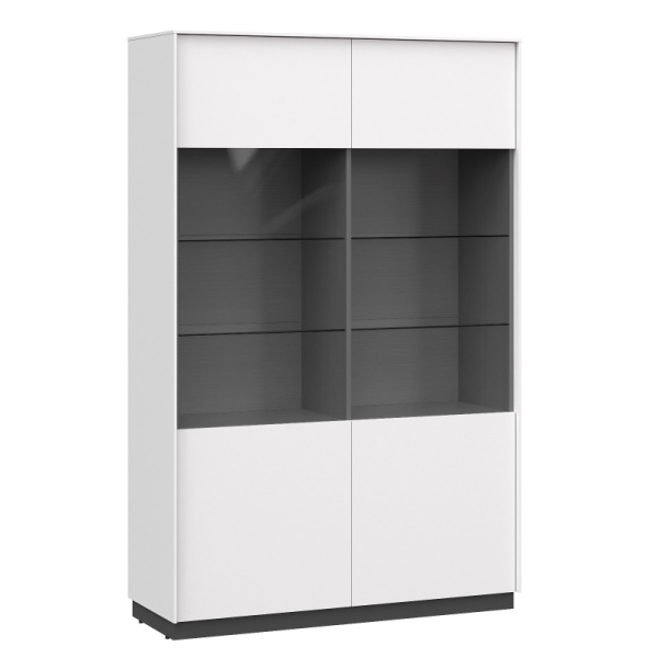 Шкаф двухстворчатый со стеклом QUATRO