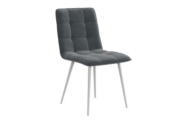 Стул Марсель Т1 графит (велюр)/белый