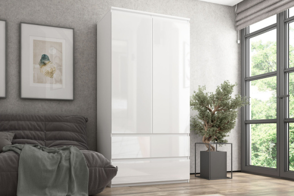 Шкаф 2-х дверный с ящиками, 90 см Люкс