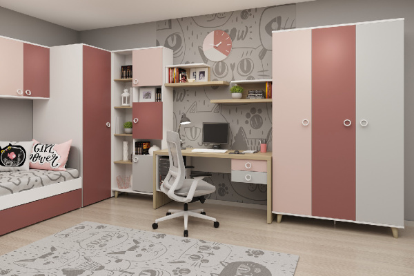 Шкаф книжный SMARTY PINK