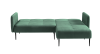 Монако диван-кровать с шезлонгом, с подлокотниками, бархат зеленый 19