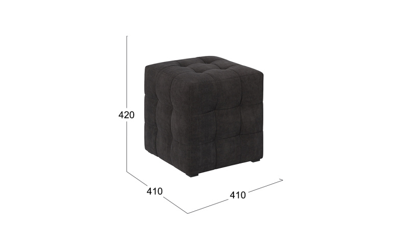 Пуф Тип 1 Велюр Графит