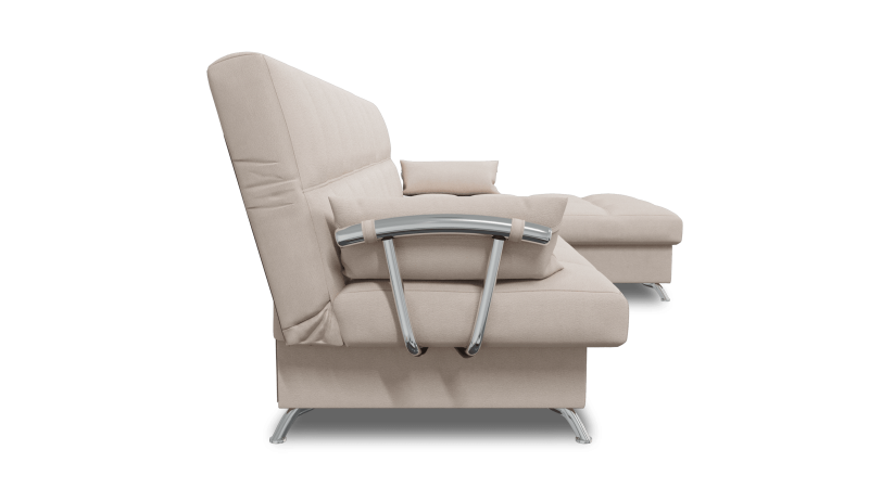 Угловой диван "Финка" хромированными боковинами