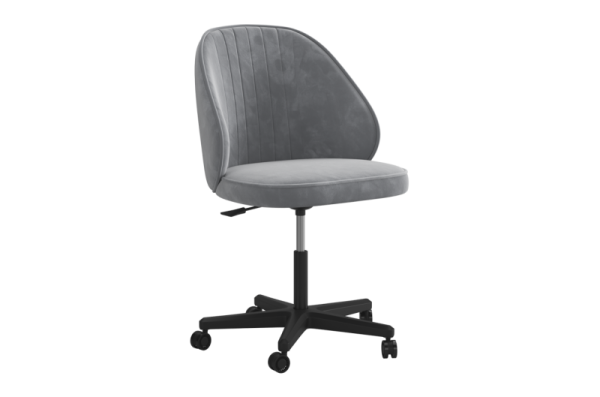 Стул Монарх Т3 серый (велюр)/черный