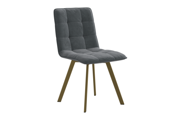 Стул Марсель Т2 графит (велюр)/золото