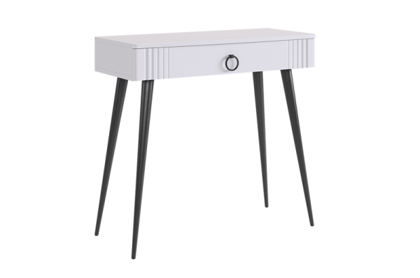 Ева Туалетный столик 2 (без зеркала) белое дерево/белый матовый