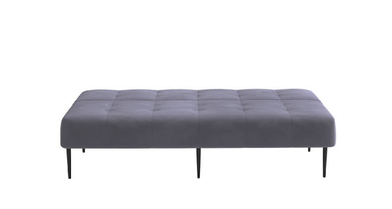 Монако диван-кровать прямой трехместный, без подлокотников, бархат серый 27
