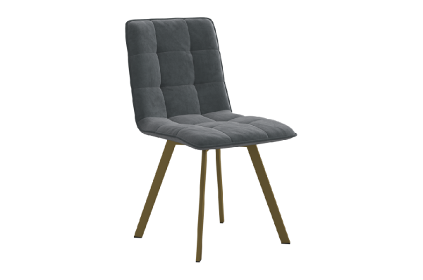 Стул Марсель Т2 графит (велюр)/золото