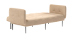 Монако диван-кровать прямой с подлокотниками, трехместный, велюр бежевый Velutto 04