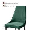 Стул Oliver комплект (4 шт), бархат зелёный 19/ чёрный конус