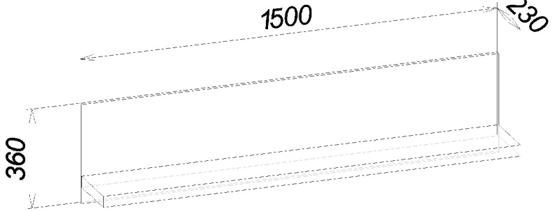 Полка навесная 1500 ENNI