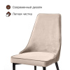 Стул Oliver комплект (4 шт), бархат пепельно-бежевый 25/ чёрный конус