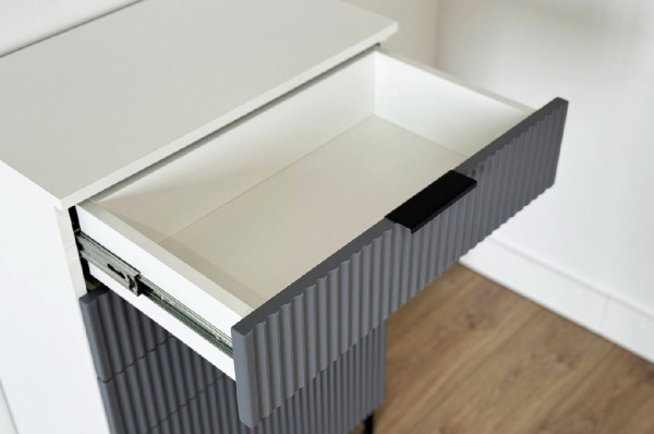 Зефир Комод белое дерево/серый (эмаль)