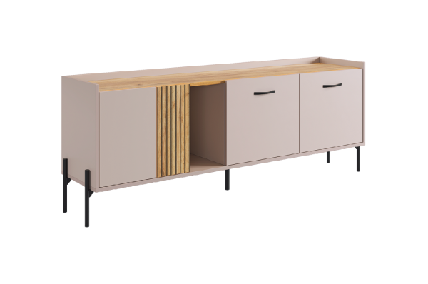 Гостиная "Доминика К1" (1572х350х2060) кашемир/дуб крафт золотой