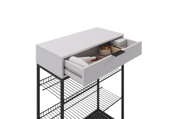 Обувница Краш черный муар/белое дерево