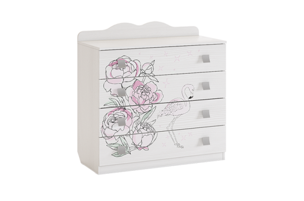 Фэнтези Комод белый рамух