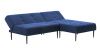 Монако диван-кровать с шезлонгом, без подлокотников, бархат синий 29