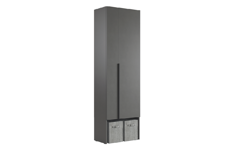 Баско Шкаф двухдверный L600 графит