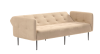 Монако диван-кровать прямой с подлокотниками, трехместный, велюр бежевый Velutto 04