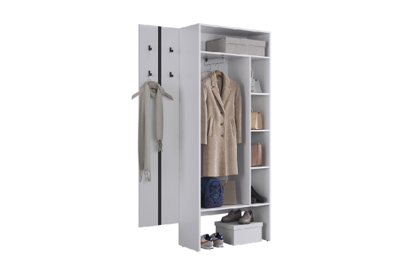 Прихожая "Мебельсон К27" (1200х350х1950) белое дерево