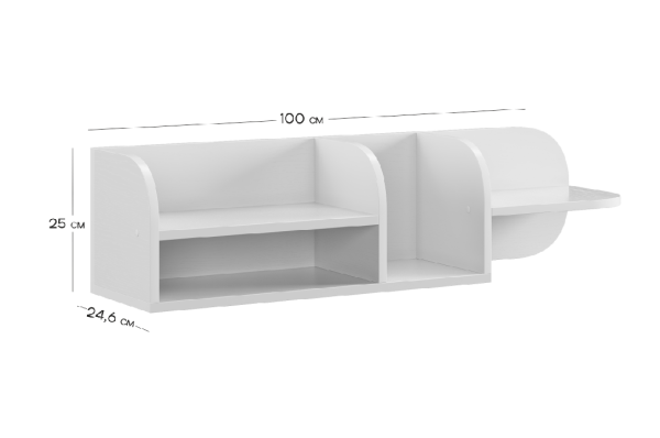 Домашний офис "Милана К1" белое дерево/сакура/белый муар