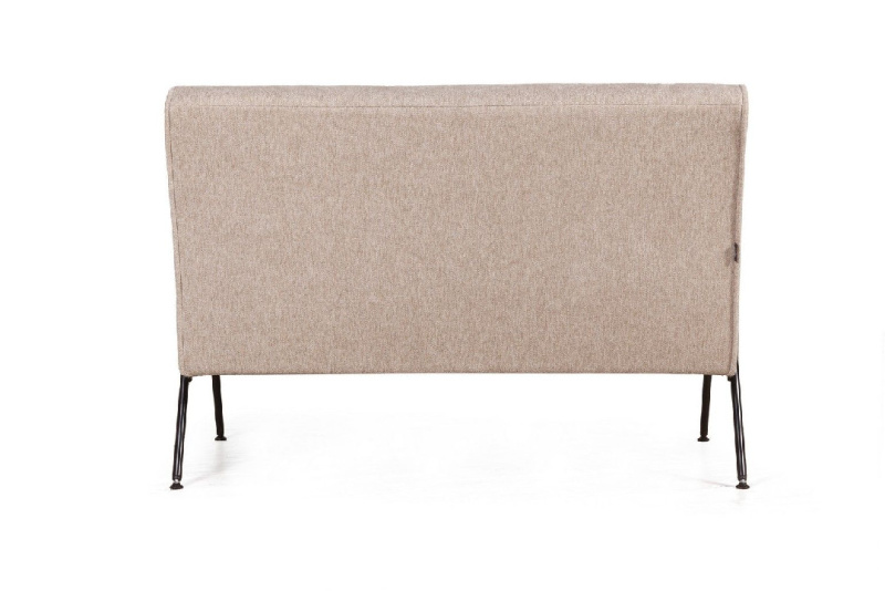Энди диван двухместный с деревянными подлокотниками, шенилл Shantal beige