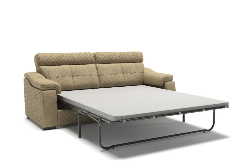 Бостон NEW диван-кровать трехместный прямой замша бежевый