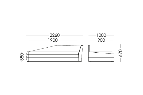 Кровать на металлокаркасе CARBON