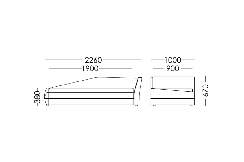 Кровать с матрасным блоком CARBON