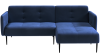 Монако диван-кровать с шезлонгом, с подлокотниками, бархат синий 29