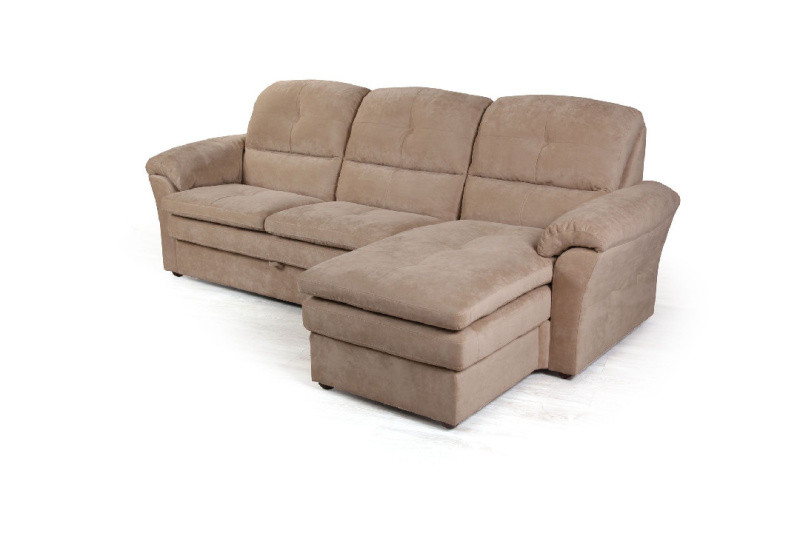 Диаманте диван-кровать с шезлонгом велюр бежевый