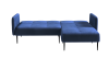 Монако диван-кровать с шезлонгом, с подлокотниками, бархат синий 29