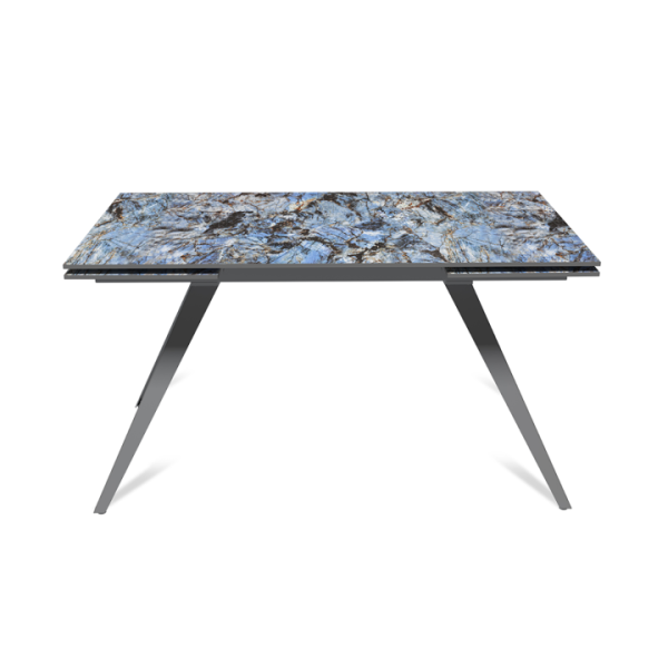 Стол раскладной Асти (140+40+40), керамика глянцевая Lemurian Blue